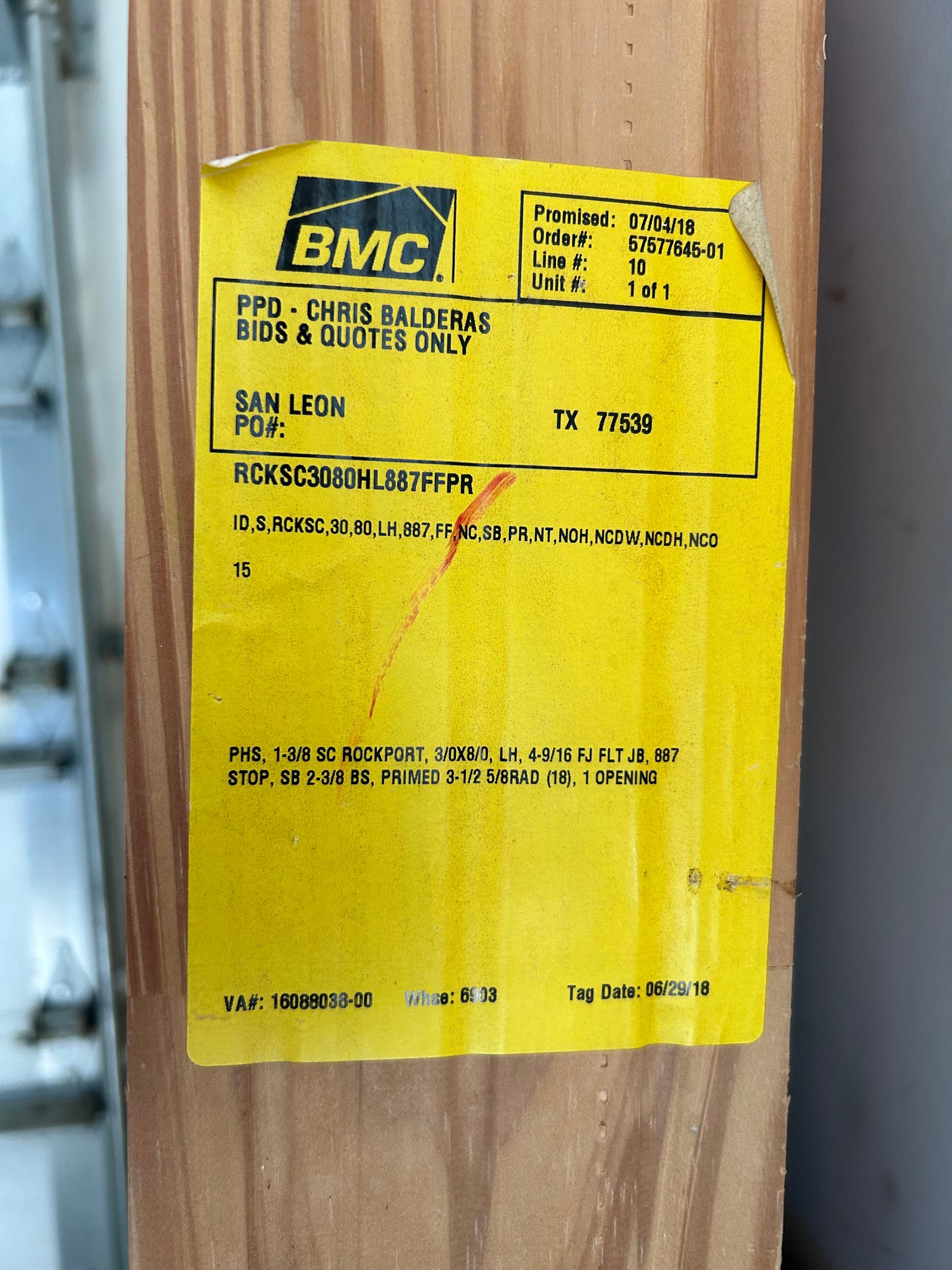8x3ft interior/exterior Solid Core Door with Frame 2