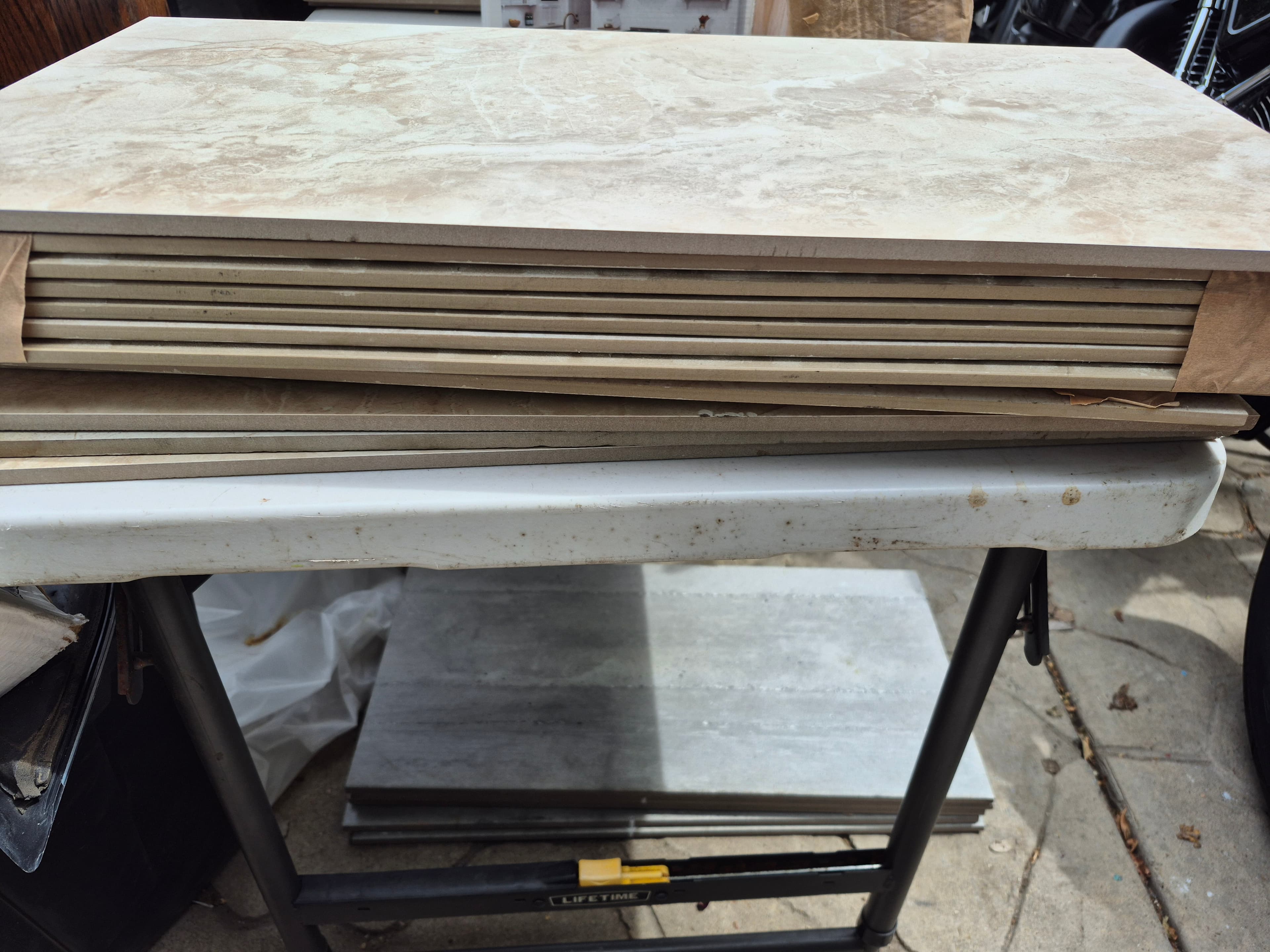 32 Beige Ceramic Tiles 12"x24" 2