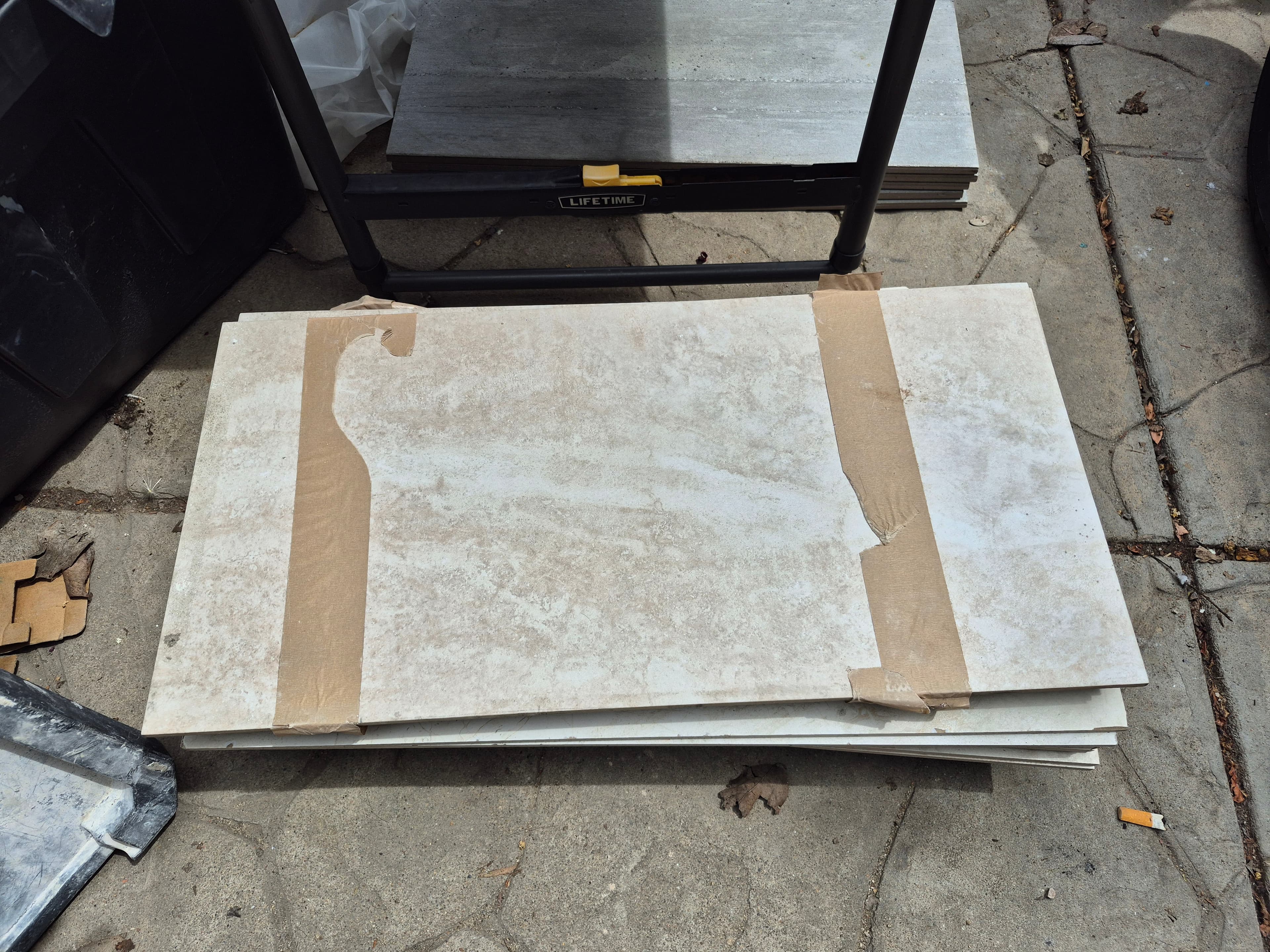 32 Beige Ceramic Tiles 12"x24" 3