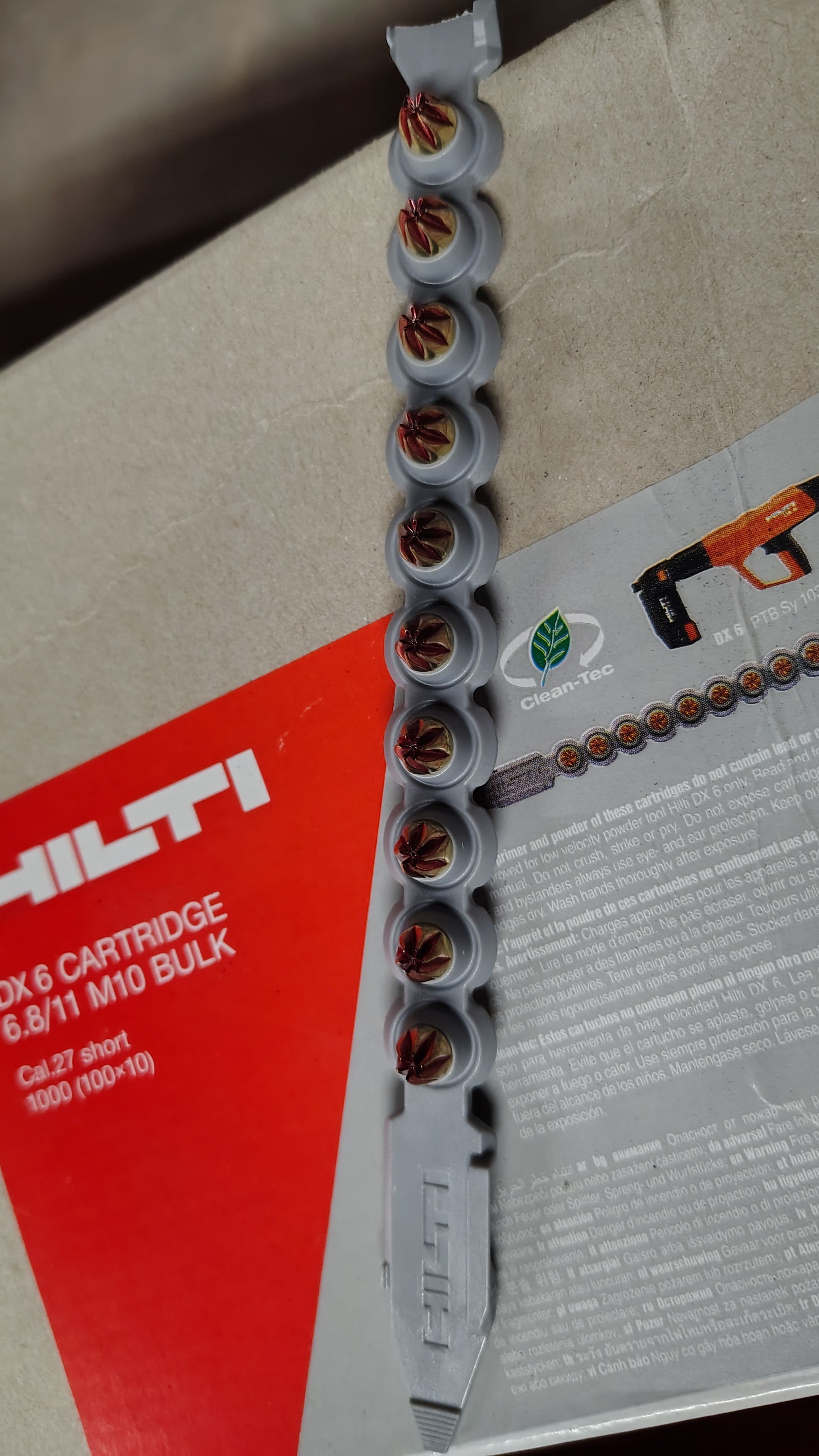 Hilti X-C 52 MX Bulk Fasteners 1000ct and DX 6 Cartridges 1000ct 5
