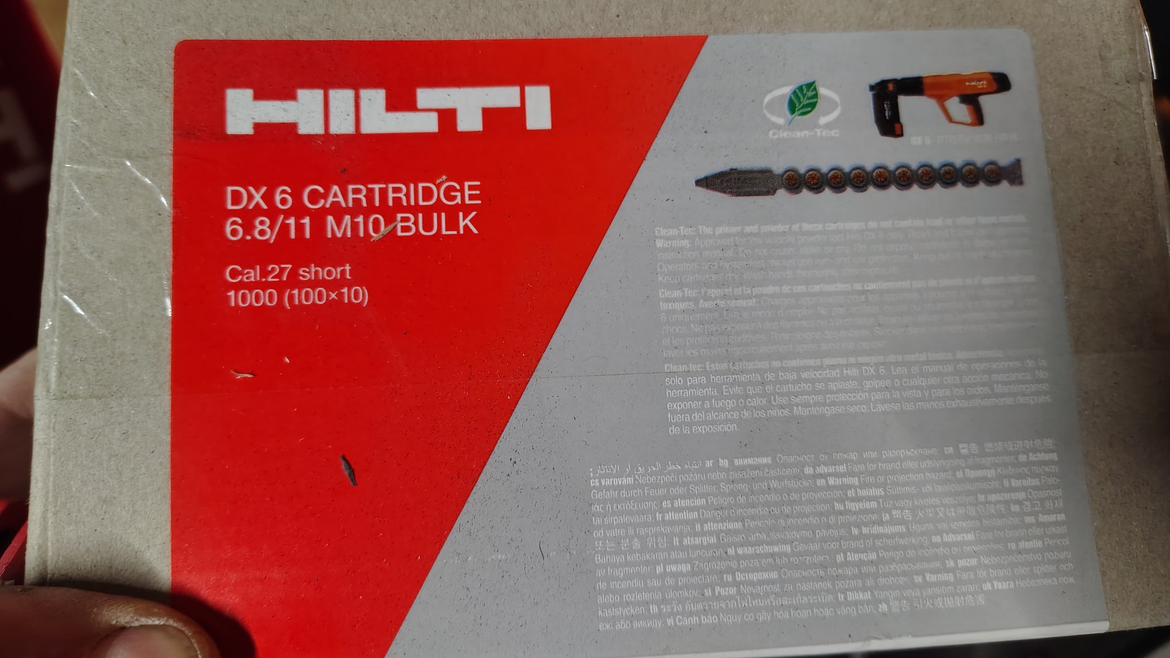 Hilti X-C 52 MX Bulk Fasteners 1000ct and DX 6 Cartridges 1000ct 4