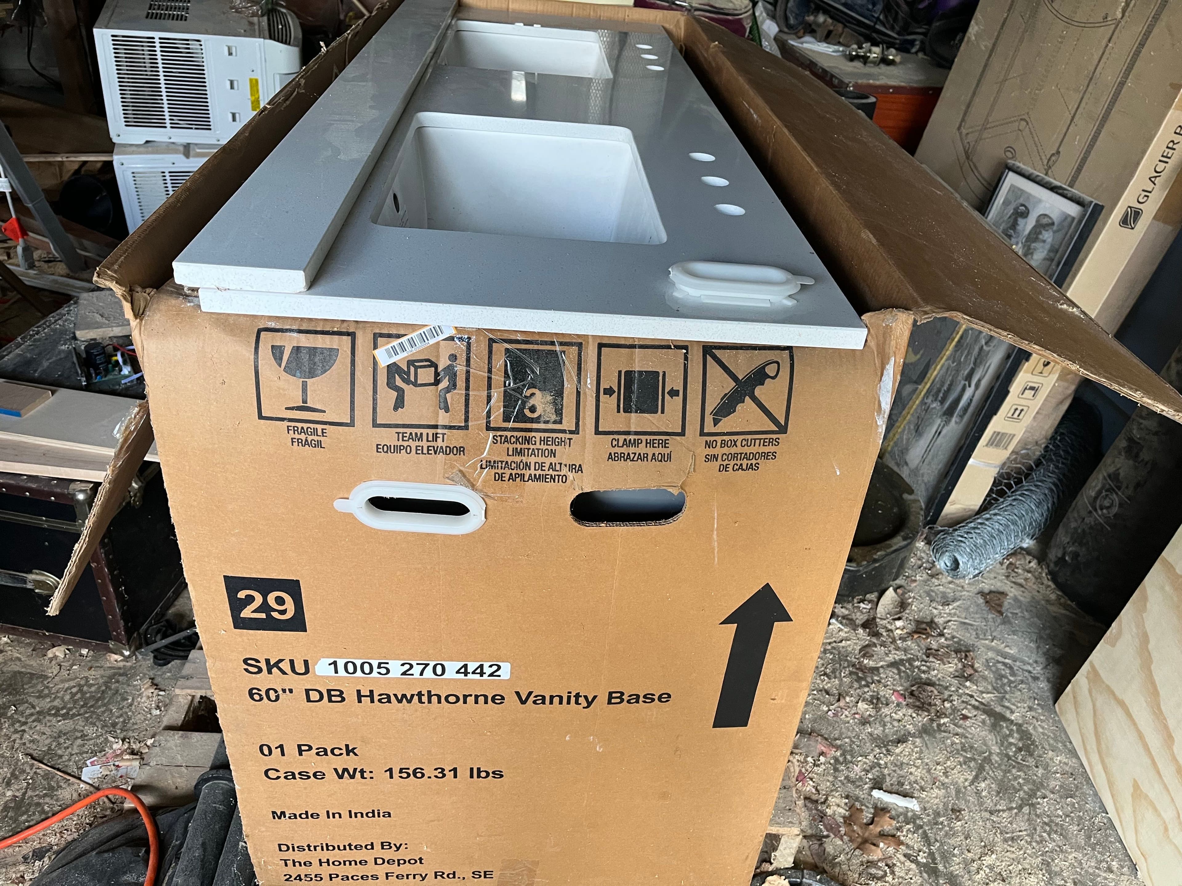 60” Double vanity with quartz counter 3