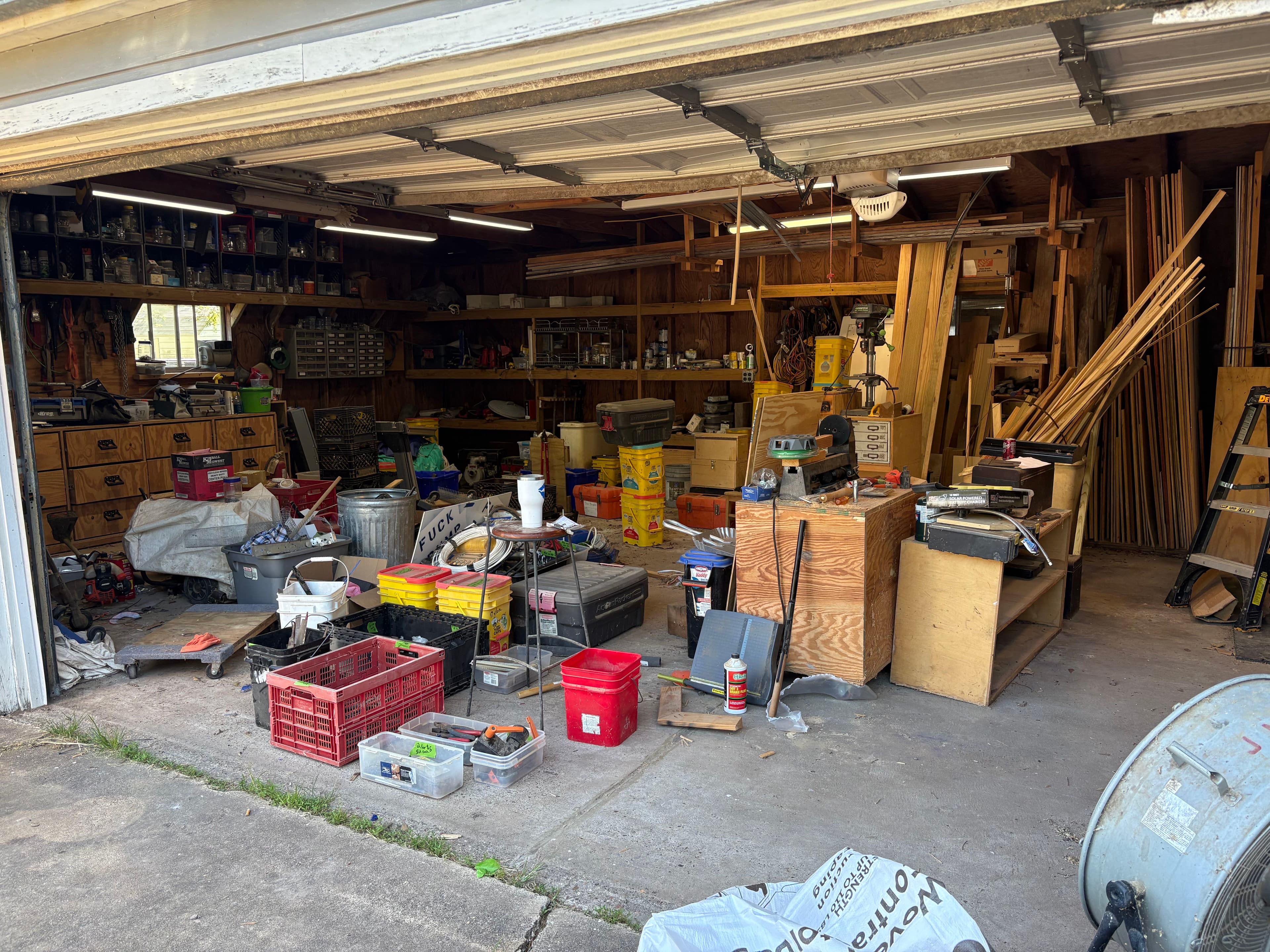Contractor Garage Clearout - Tools, Fasteners, New Building Materials - Sell as Lot 3