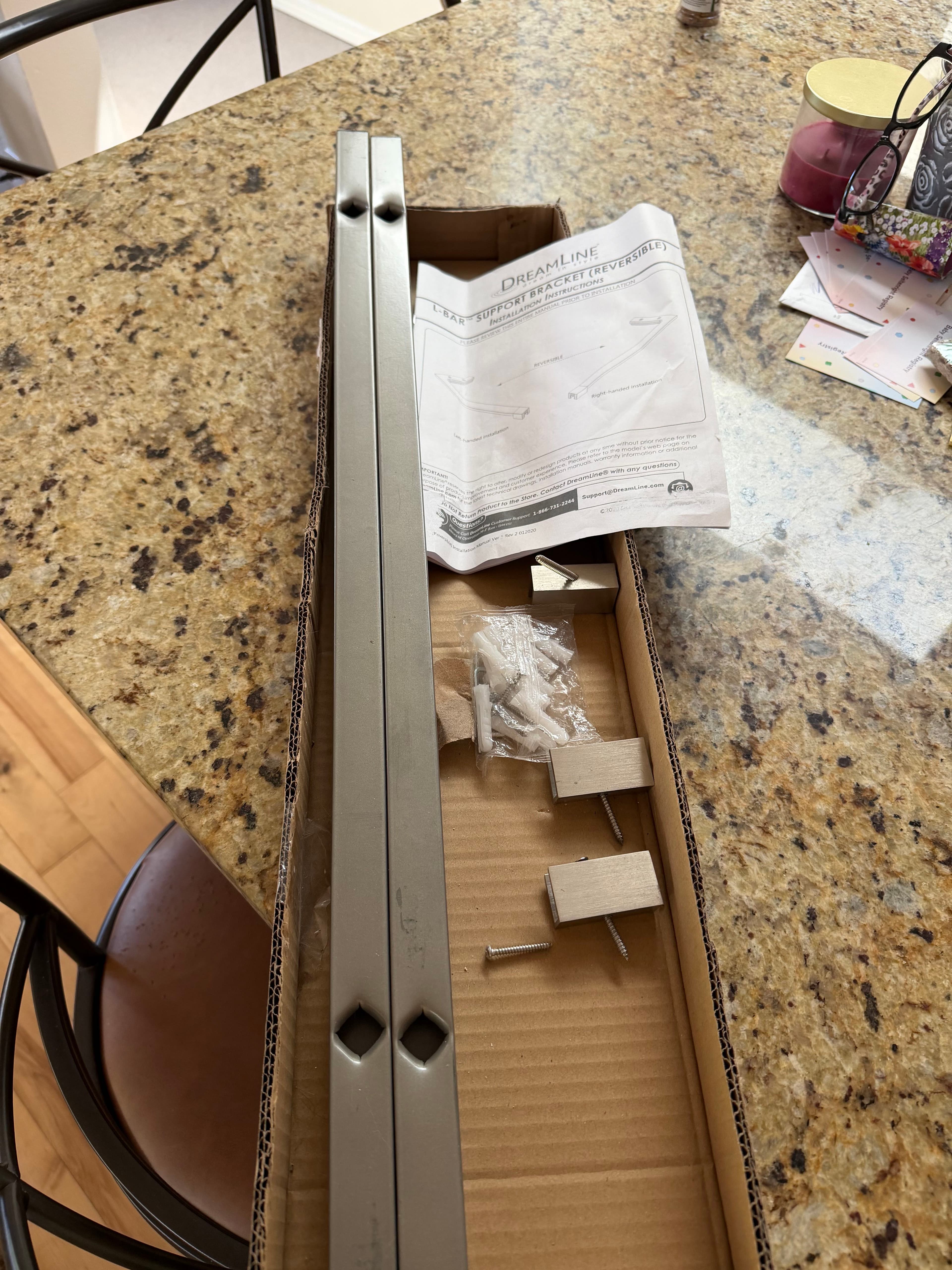 26 x 78“ frameless fixed single Panel shower wall 3