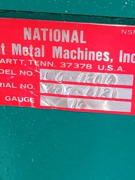 National Heavy Duty Box & Pan Brake - U6-12016