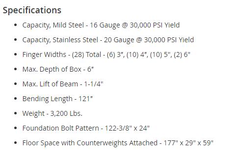 National Heavy Duty Box & Pan Brake - U6-12016 5
