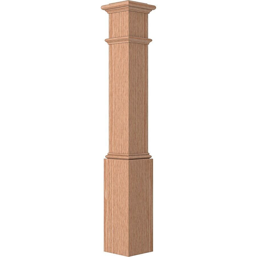 LJ Smith Heirloom 7.5in x 53.18in Unfinished Read Oak Universal Stair Newel Post 2