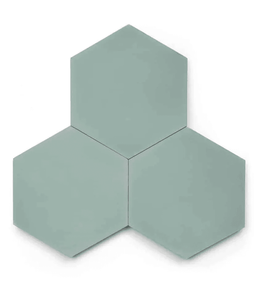 Zia Tile - Brand New - Cement Sage Hex 3